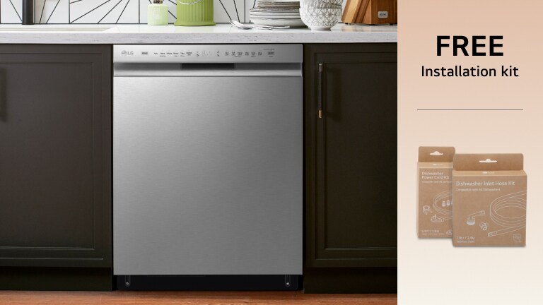 Get a free installation kit with eligible LG Dishwasher